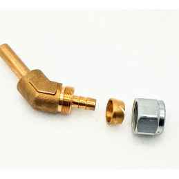 CODO FLEXIBLE DE COBRE CON ACCESORIO Ø8x08x 135 °