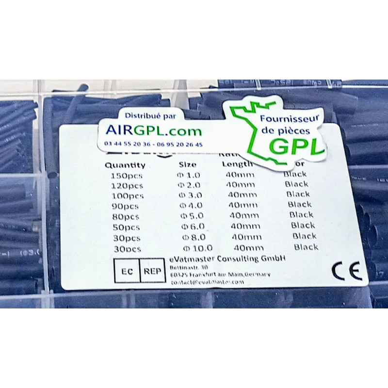 650 SCHWARZE SCHRUMPFUMHÜLLE FÜR LPG-KABELBAUM THER650-F6