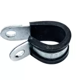 Black rubber-sheathed clamp (RSGU 20/15) is very useful for fixing Ø12 or 14 LPG hoses