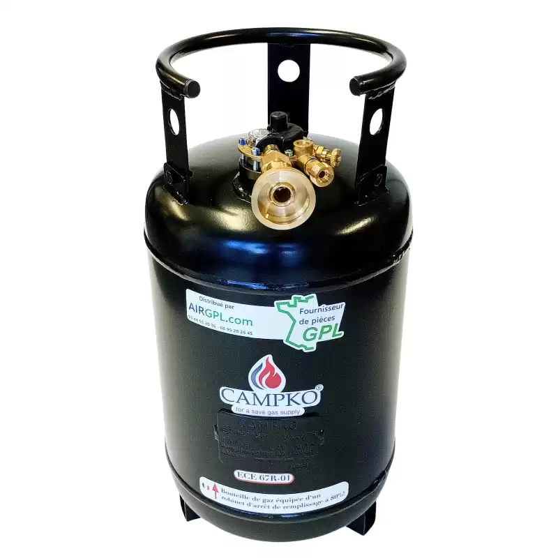 36 L GASFLES + NAVULBARE CAMPKO FRANCE-AANSLUITING