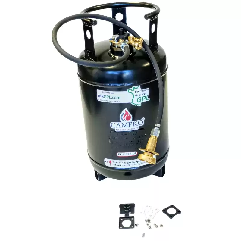 BOTELLA DE GAS DE 36 L + KIT DE EXTERIOR RECARGABLE CAMPKO