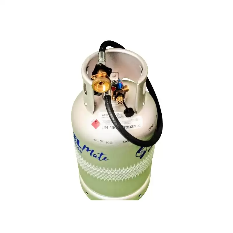 27L NAVULBARE ALUMINIUM GASFLES VOOR CAMPER + BUITEN VULLEN