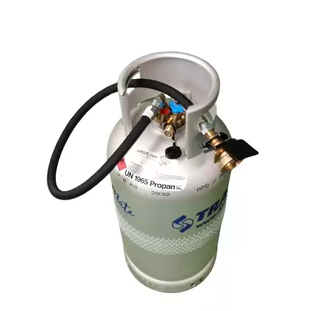 BOMBOLA GAS IN ALLUMINIO RICARICABILE DA 33L PER CAMPER + RIEMPITA ALL'ESTERNO