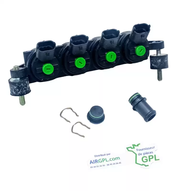 RAIL 4 GROENE INJECTOREN LANDI RENZO GIRS124C-D18