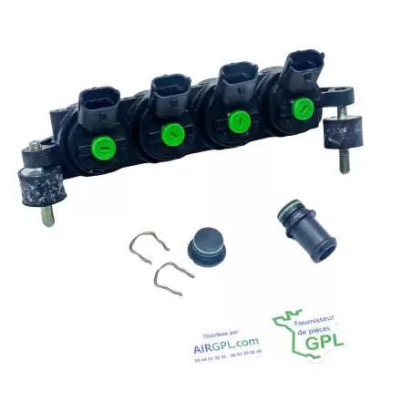 RAIL 4 GROENE INJECTOREN LANDI RENZO GIRS124C-D18