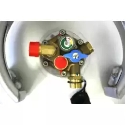 BOMBOLA GAS IN ALLUMINIO RICARICABILE DA 27L PER CAMPER SENZA ALLACCIAMENTO + INDICATORE ELETTRONICO