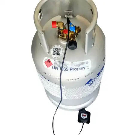 BOMBOLA GAS IN ALLUMINIO RICARICABILE DA 27L PER CAMPER SENZA ALLACCIAMENTO + INDICATORE ELETTRONICO