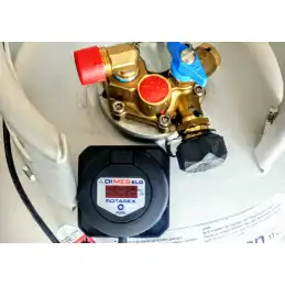 27L REFILLABLE ALUMINUM MOTORHOME GAS BOTTLE + FRENCH FILTER CONNECTOR + ELECTRONIC GAUGE