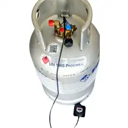 BOMBOLA GAS PER CAMPER IN ALLUMINIO RICARICABILE DA 27 L + CONNETTORE FILTRO FRANCESE + INDICATORE ELETTRONICO