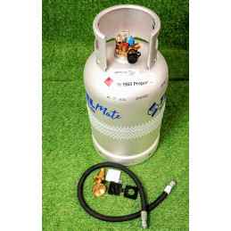 BOUTEILLE GAZ 27L ALU RECHARGEABLE CAMPING-CAR + REMPLIS EXTERIEUR + JAUGE ELECTRONIQUE