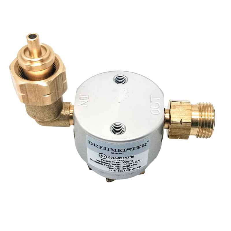 GERADER GASFILTER LANGE VERSION DREHMEISTER W21.8 x 1/14 LH FG8286-Q6