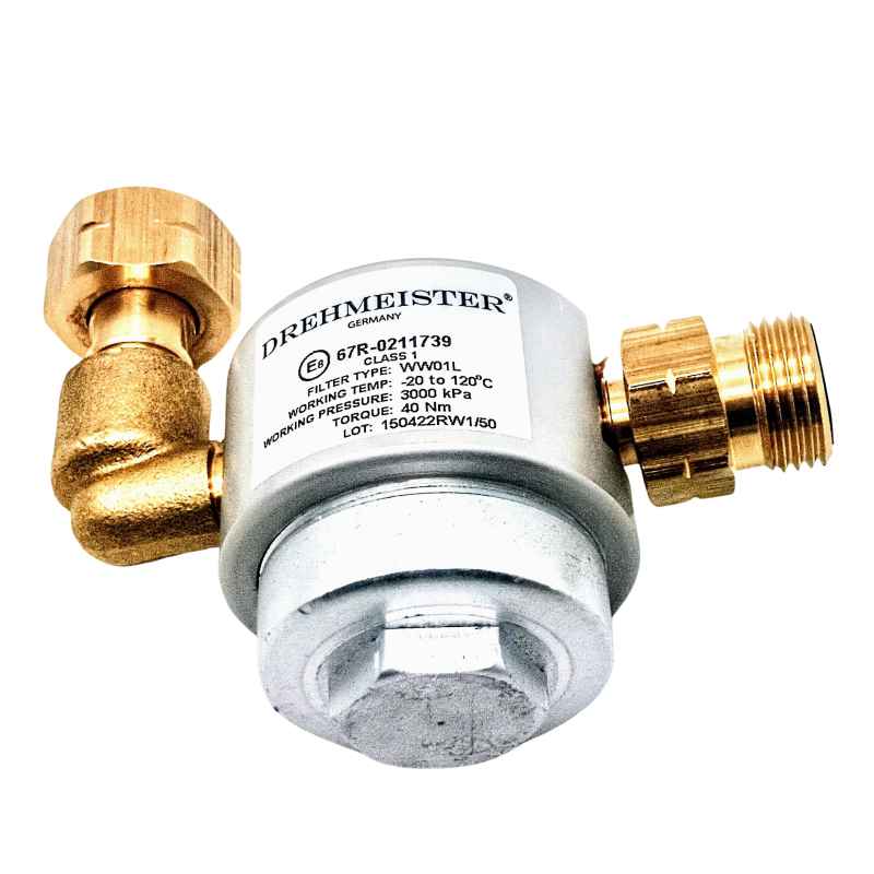 FILTRE GAZ DROIT -90° HORIZONTAL DREHMEISTER FG8453-Q6