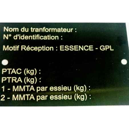 PLACA DE TRANSFORMAÇÃO DE GLP VIRGEM PL1-B25