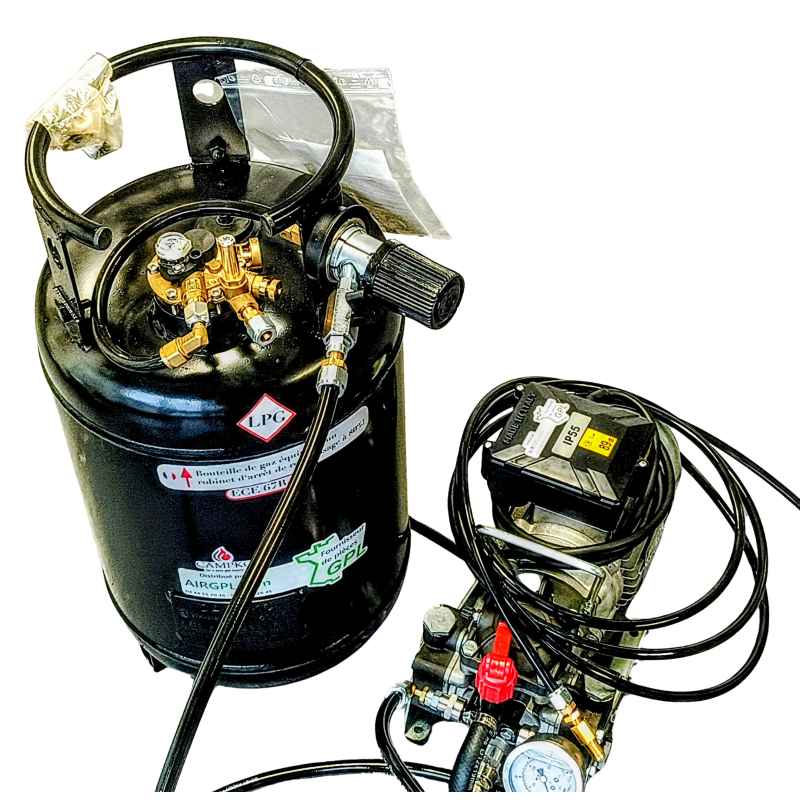 Pompa elettrica + bombola GPL ricaricabile da 30L