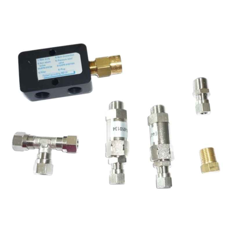Raccordo a T in rame Ø8x8x8 con valvola RA0420-M33