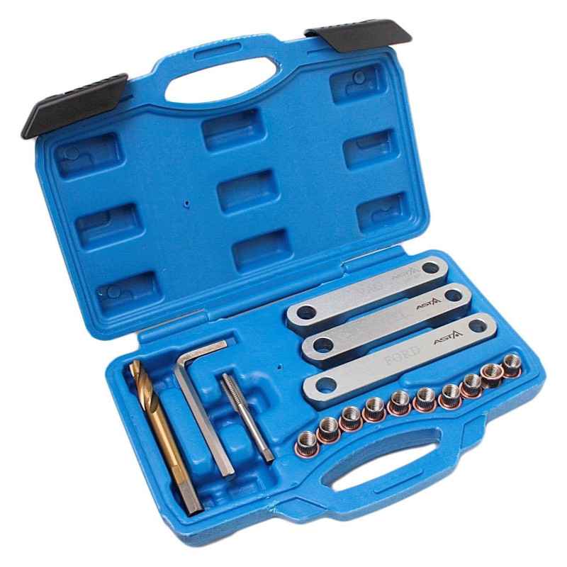 KIT DE HERRAMIENTAS PARA LA REPARACIÓN DE HILOS DE PINZA - INSERTOS 10 X M9 1.25MM OPEL VAG FORD