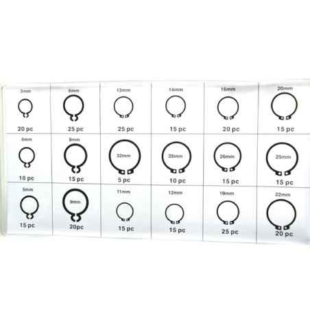EXTERNE CIRCLIP KIT - 300 STUKS