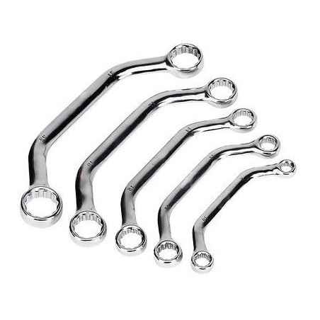 Set mit 5 Halbmond-Flachschlüsseln mit Ring 8 - 22 mm