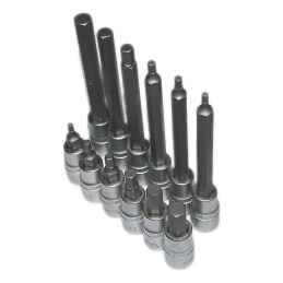 ALLEN SLEUTEL x12 EXTRA LANG IN 1/2 ″ 4, 5, 6, 8, 10, 12 MM