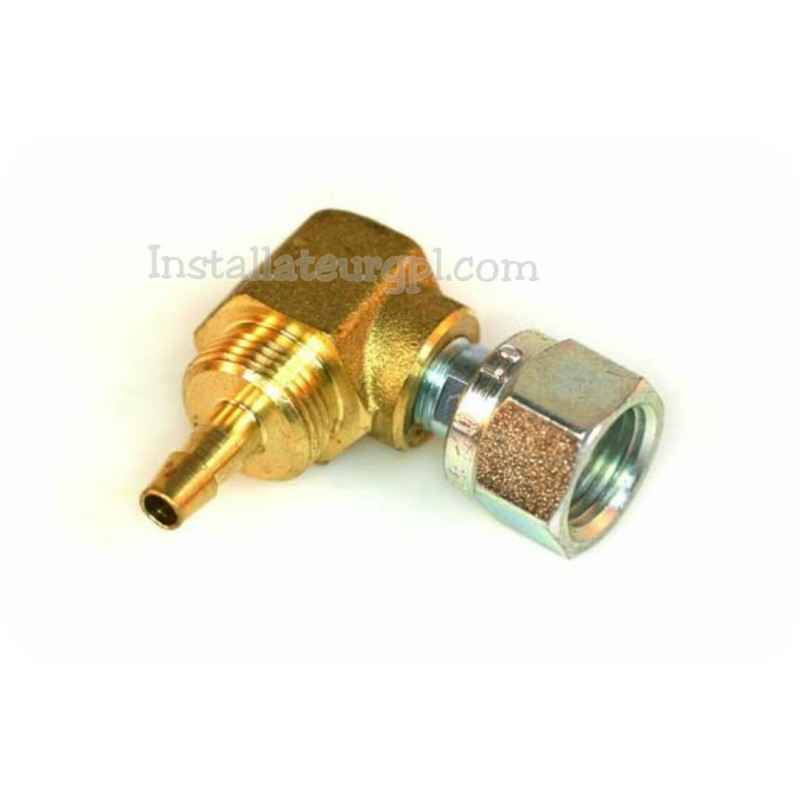 REDUCTOR 90 ° FLEXIBLEØ12.5X Ø6 / VÁLVULA SOLENOIDE 4 AGUJEROS RA0796-K44
