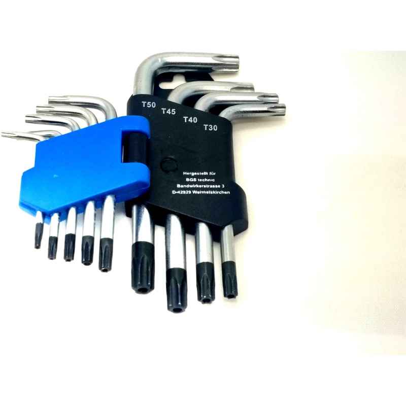 CHAVES TORX ANGULAR COM FURO 9 PEÇAS